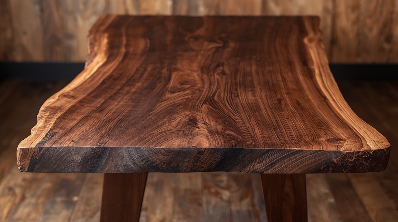 Live Edge Walnut Table by Glowstation
