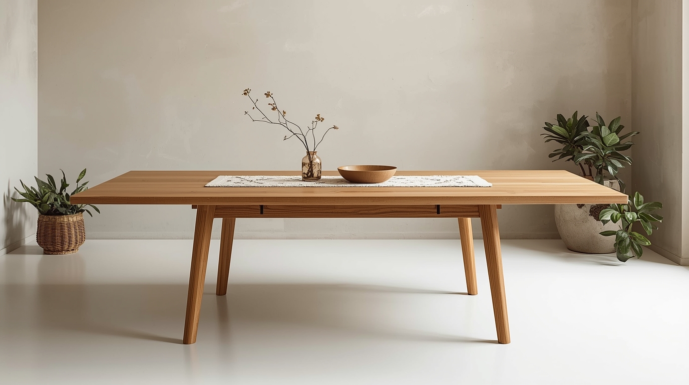 Contemporary Oak Extension Table by Glowstation